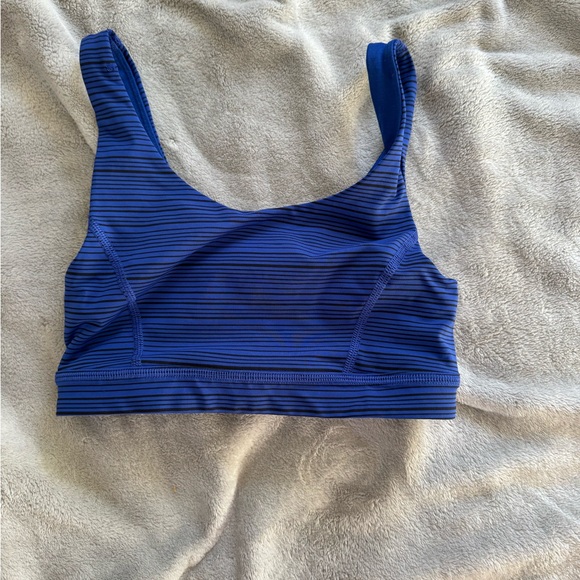 Lululemon- Blue Striped Women's Sports Bra - Picture 2 of 4